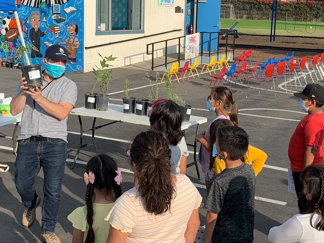 Youth participate in "Adopt-A-Tree Ventura County" in Nyeland Acres